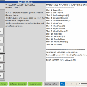 Screenshot of a software interface with build solution and project explorer windows.
